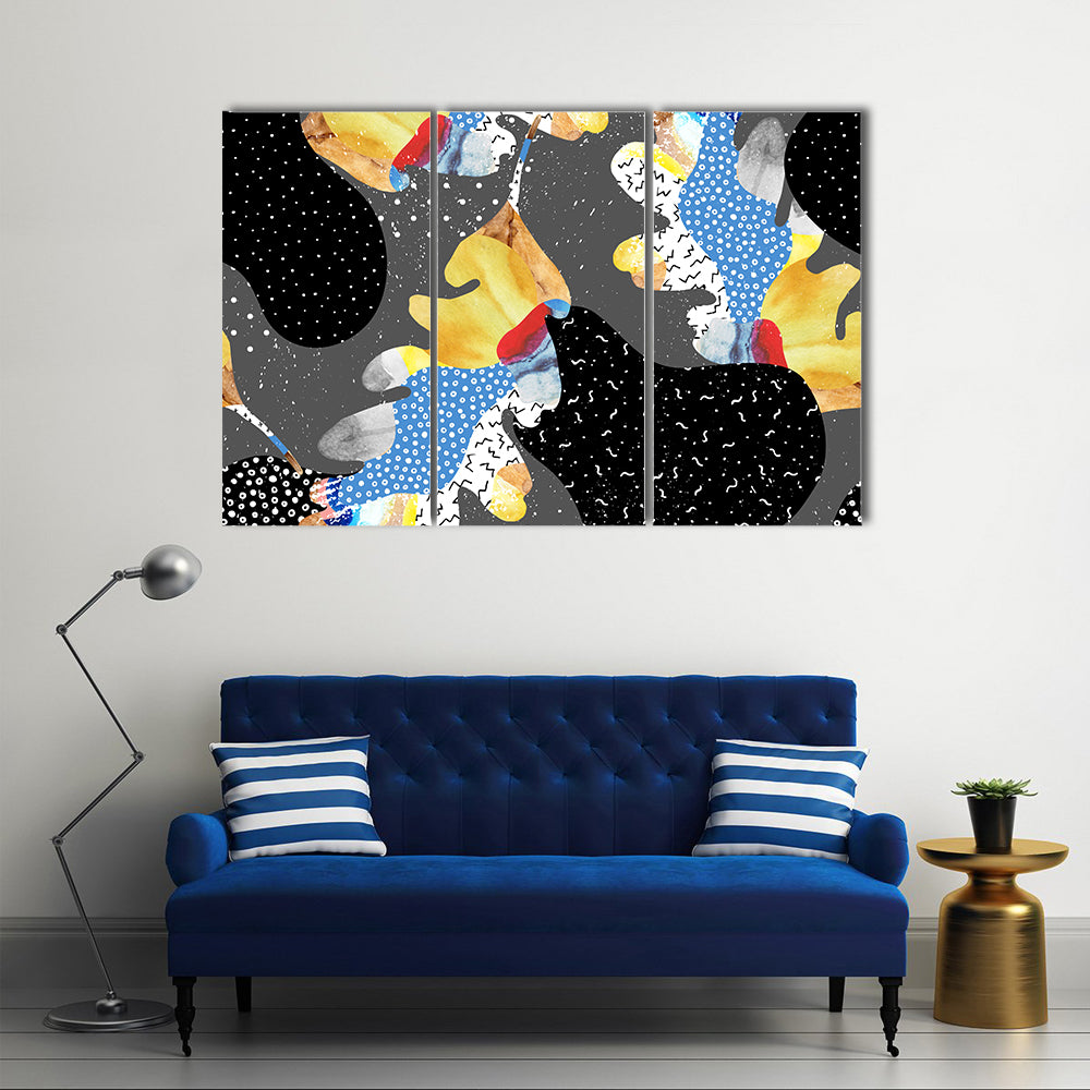 Colorful Fluid Abstract Shapes Canvas Wall Art