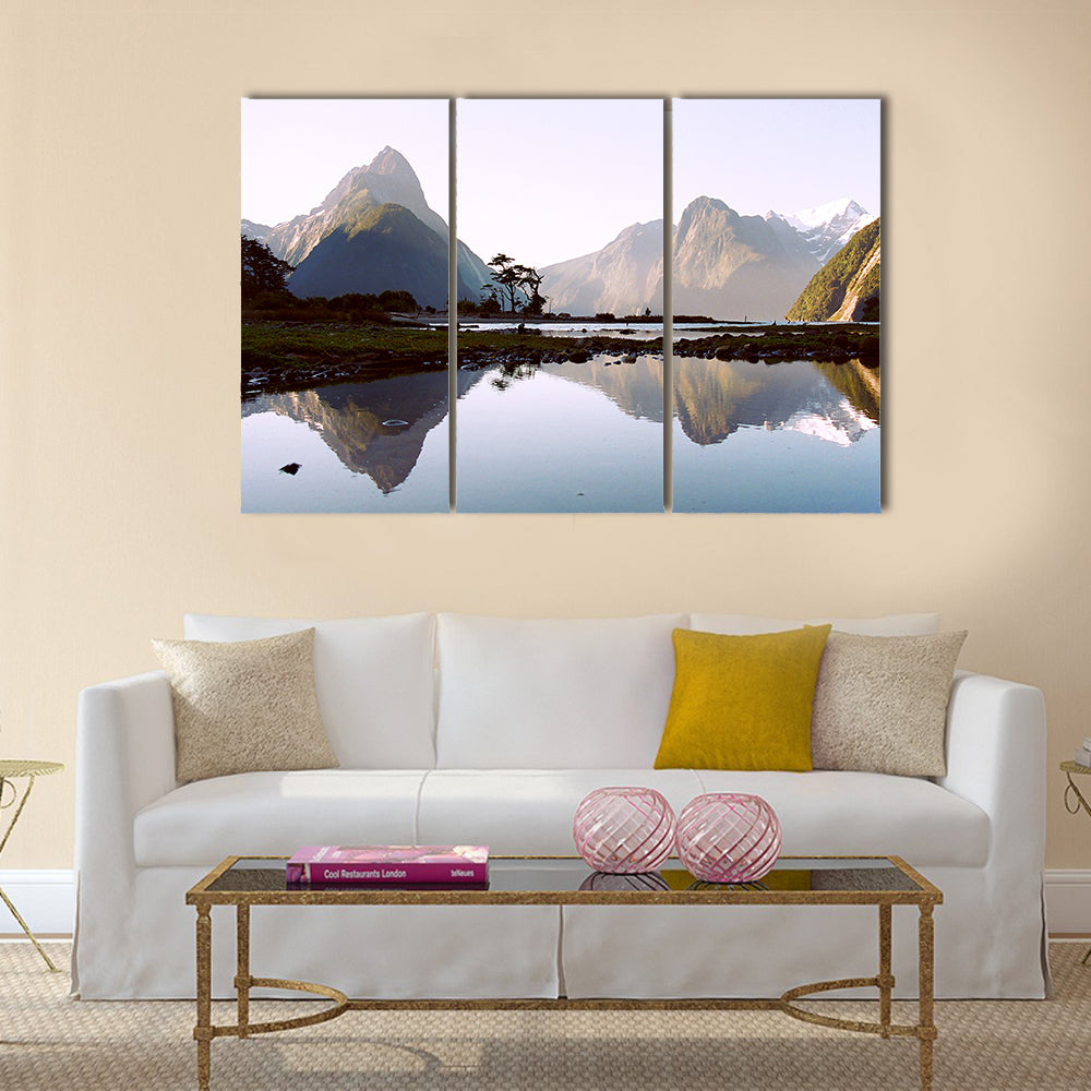 Milford Sound Early Morning Reflection Canvas Wall Art