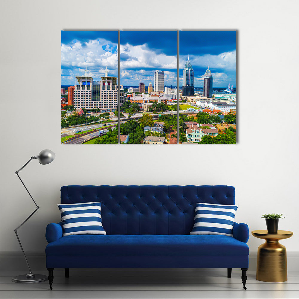 Alabama Downtown Skyline Canvas Wall Art