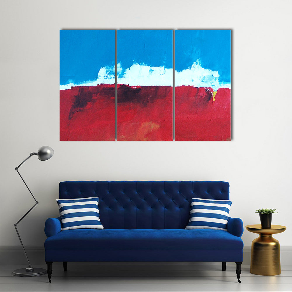 Abstract Island with Ocean and Sky Canvas Wall Art