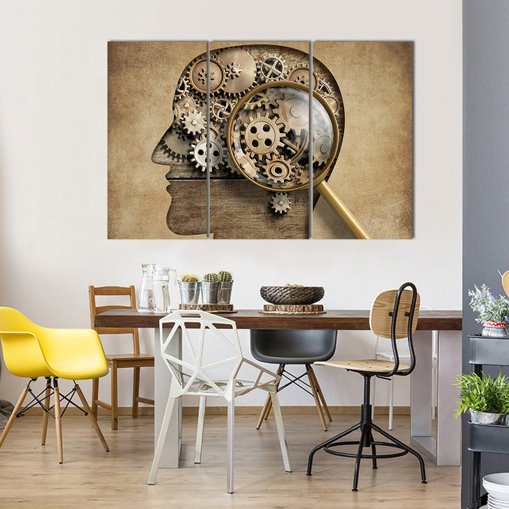 3D Psychology Concept Canvas Wall Art