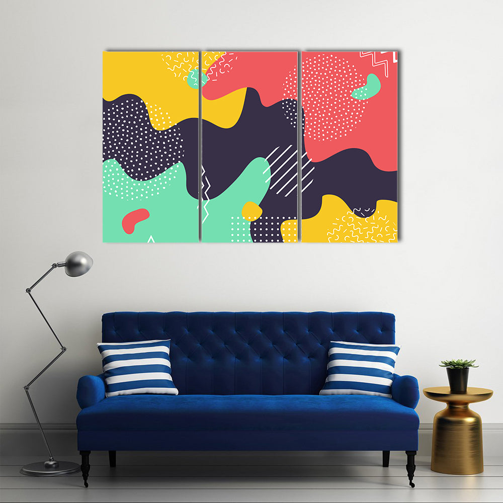 Liquid Splashes Pattern Canvas Wall Art