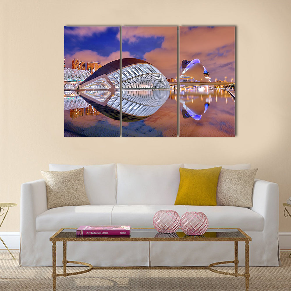 City of Arts and Sciences at Dusk Canvas Wall Art