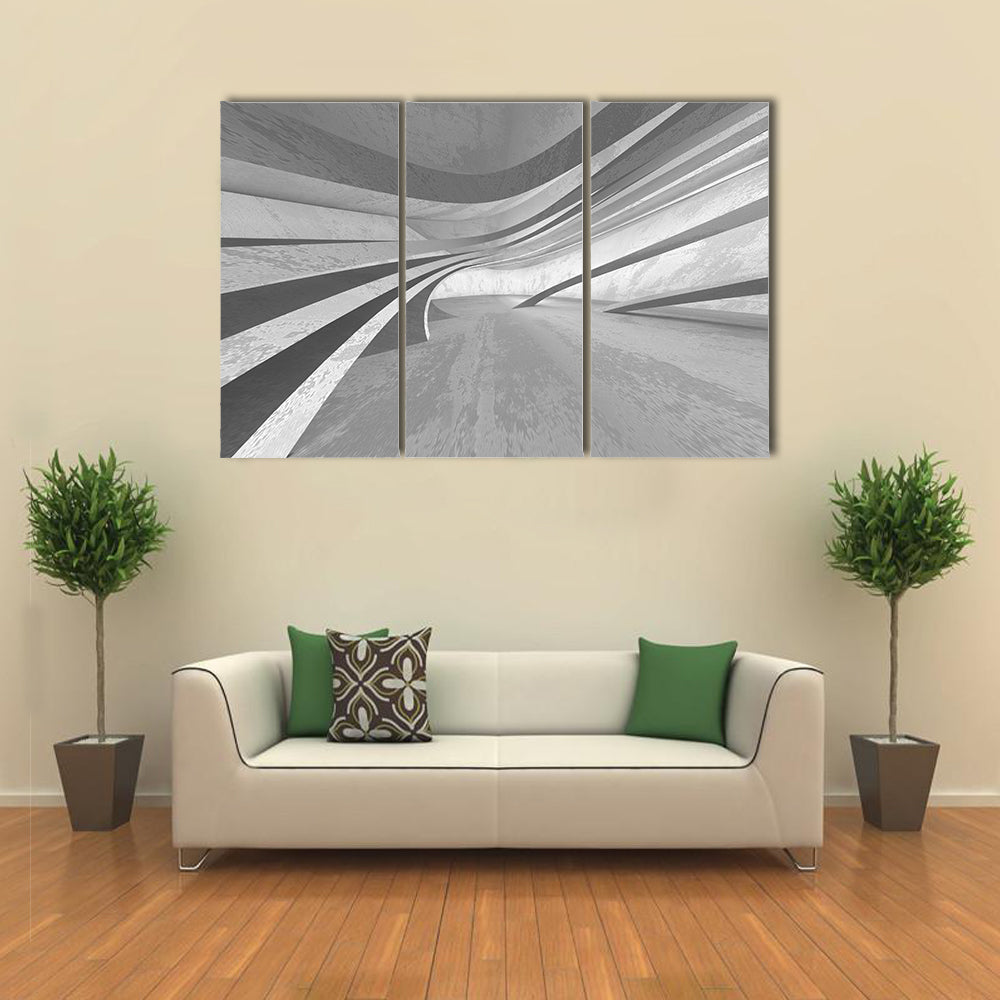 3D Empty Dark Room Canvas Wall Art