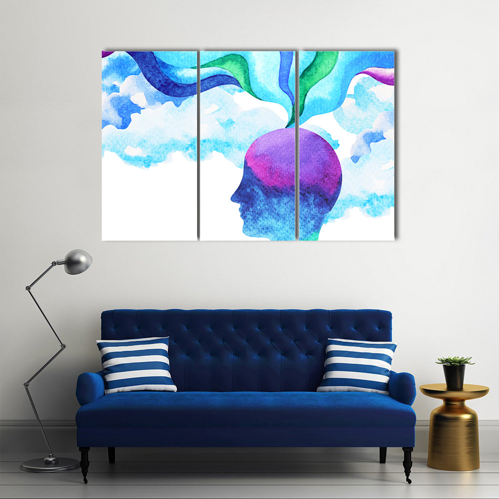 Thinking Inside Mind Concept Canvas Wall Art