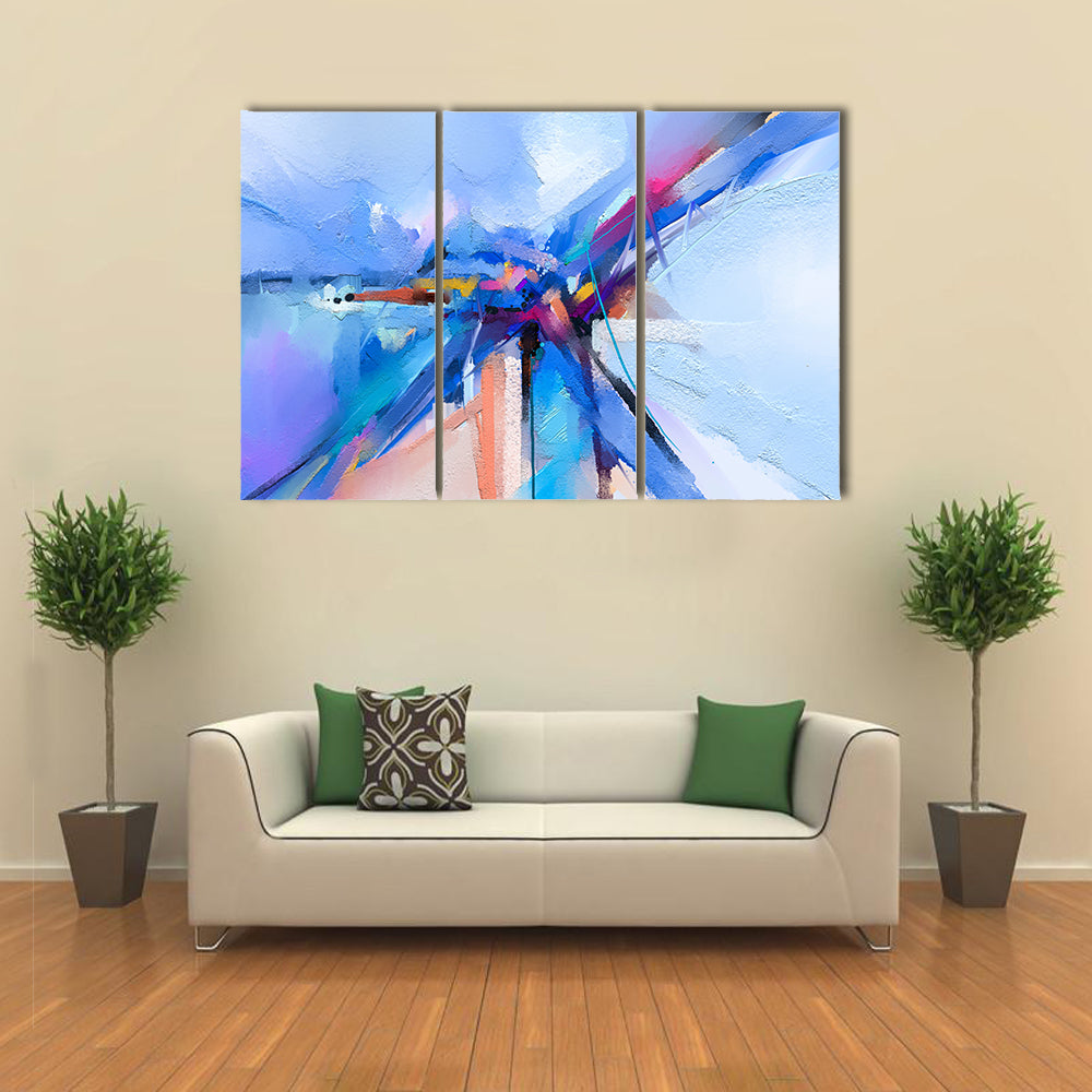 Hand-drawn Brush Stroke Abstract Canvas Wall Art