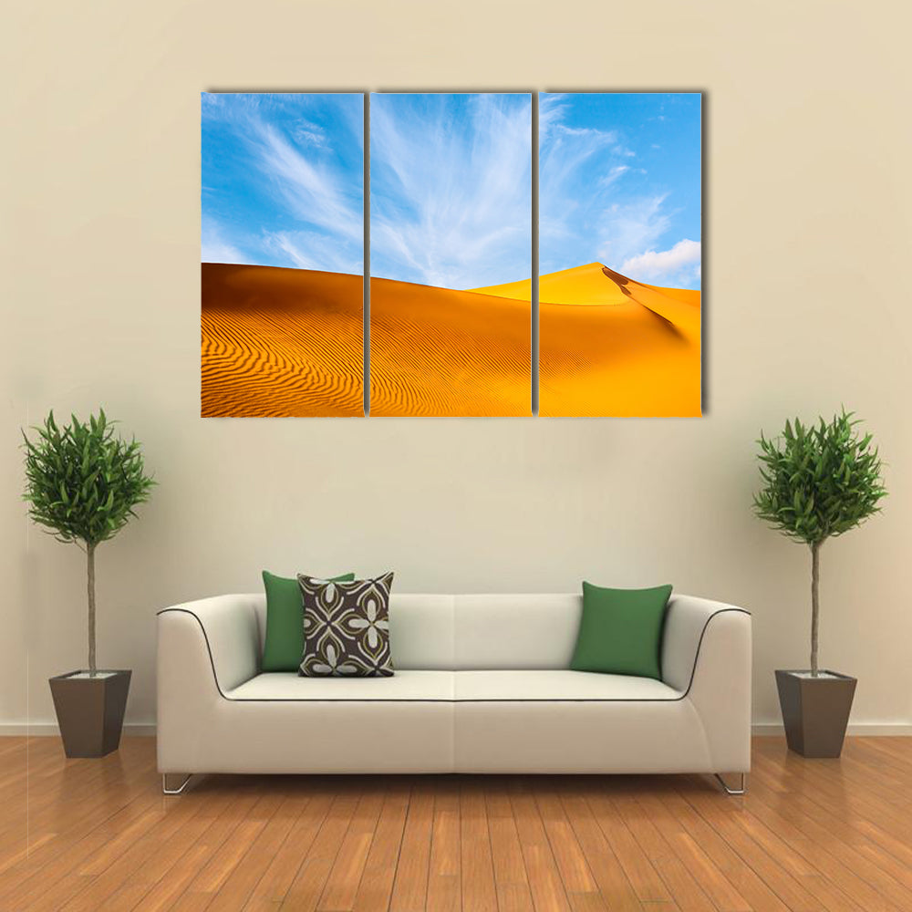 Sand Dunes In The Sahara Desert Canvas Wall Art