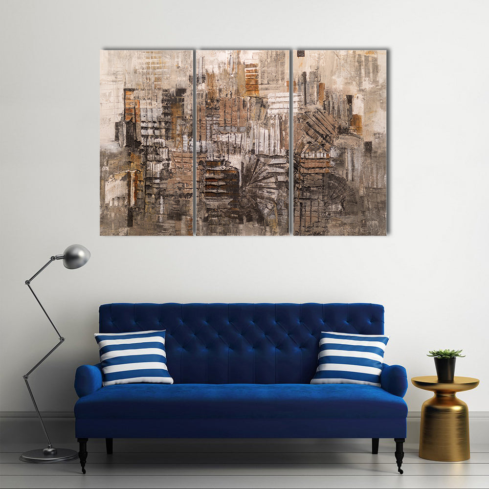 Old House Bricks Pattern Canvas Wall Art