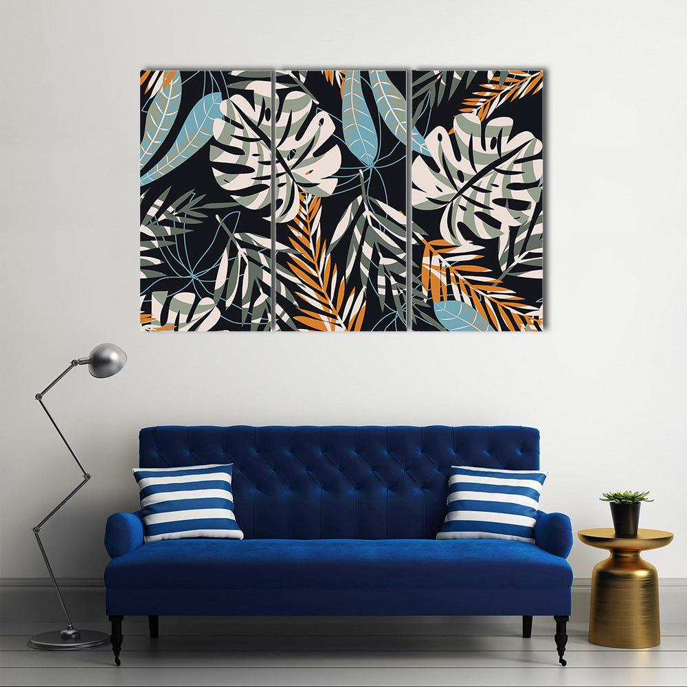 Tropical Jungle Pattern Canvas Wall Art