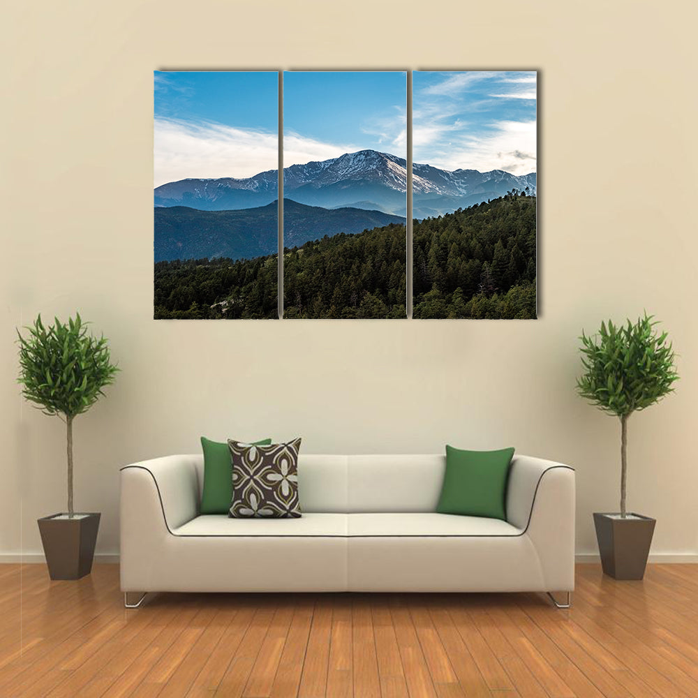 Pikes Peak Mountain Range Canvas Wall Art