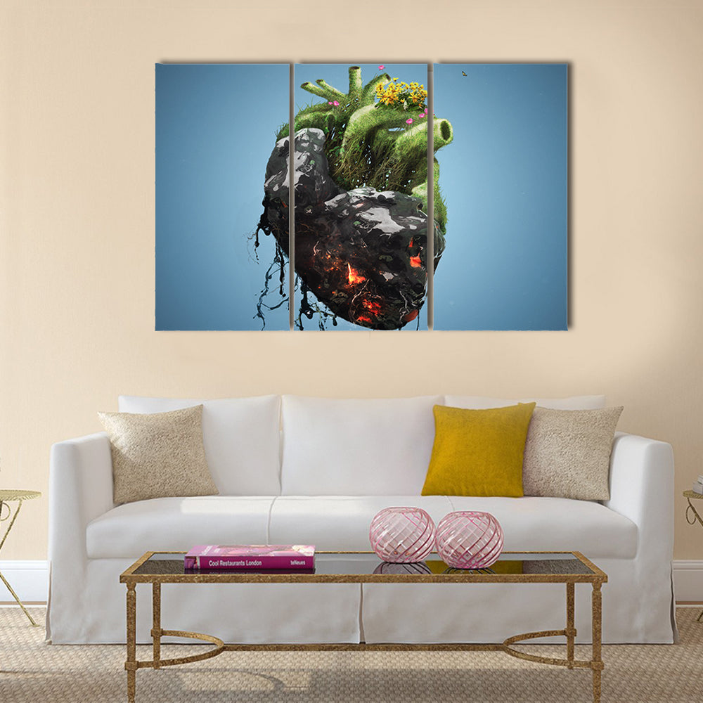 Human Heart Canvas Wall Art