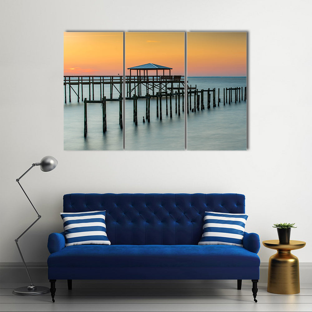 Fairhope Pier at Sunset Canvas Wall Art