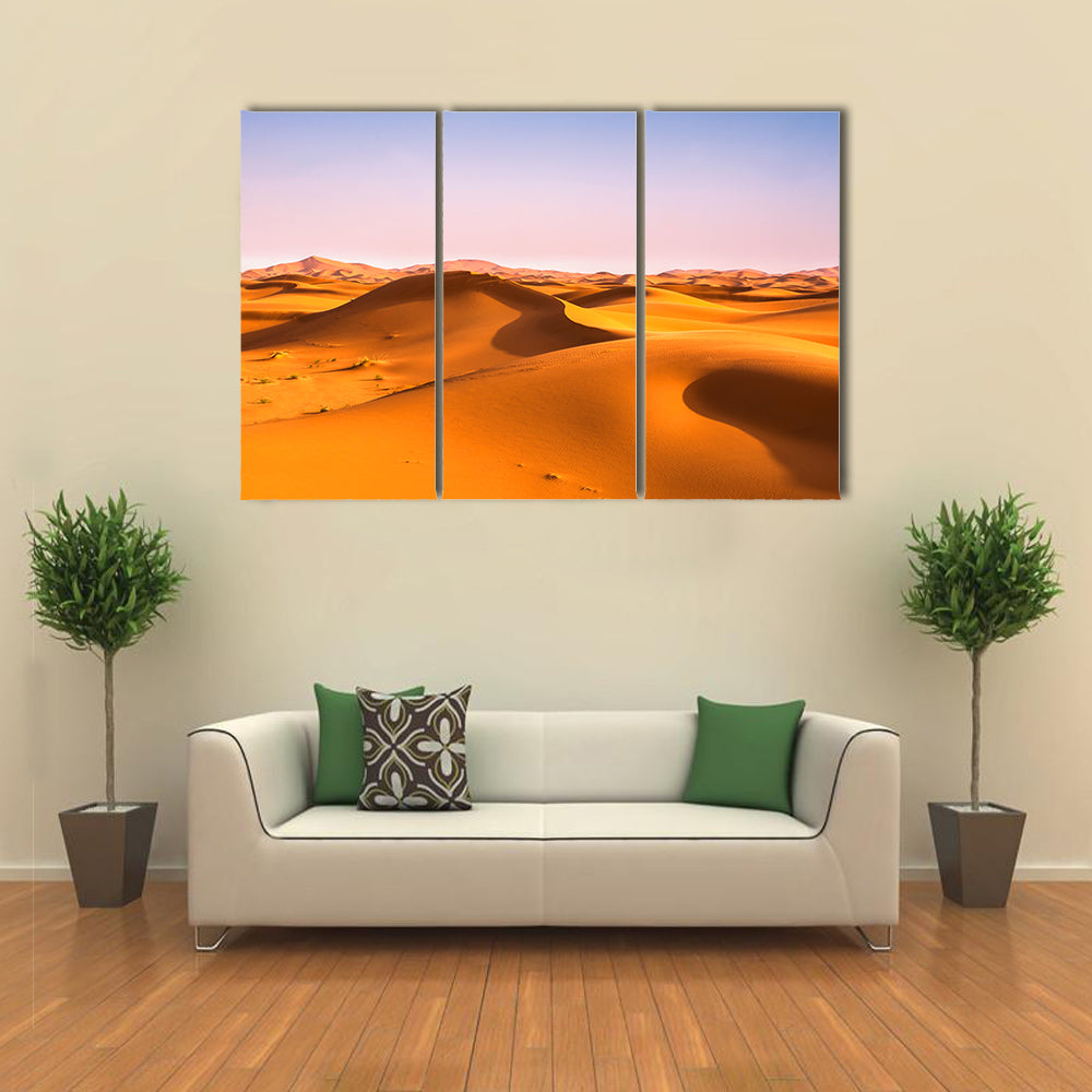 Sahara Sand Dunes at Golden Hour Canvas Wall Art