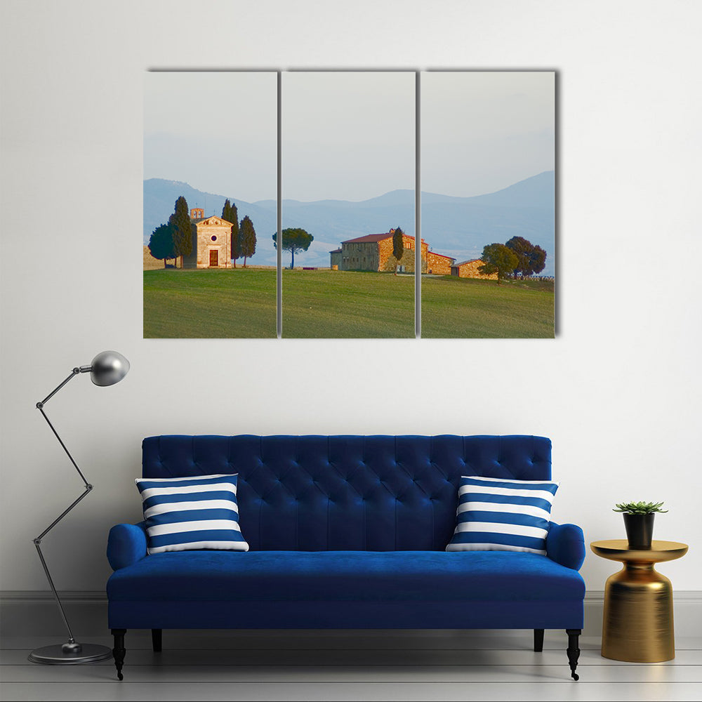 Tuscan Landscape with Cypress Trees Canvas Wall Art