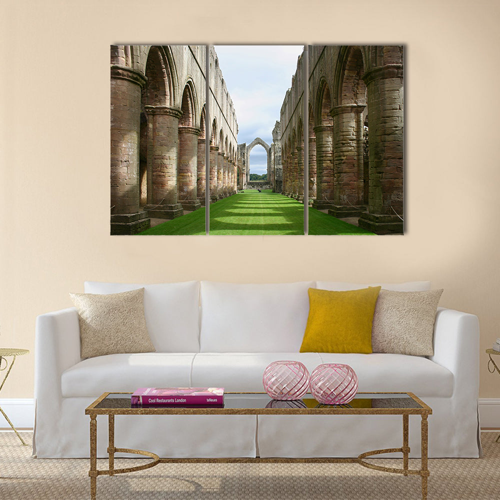 Ruins of Fountains Abbey Canvas Wall Art