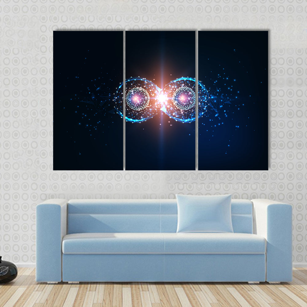 Futuristic Blue Infinity Symbol Canvas Wall Art