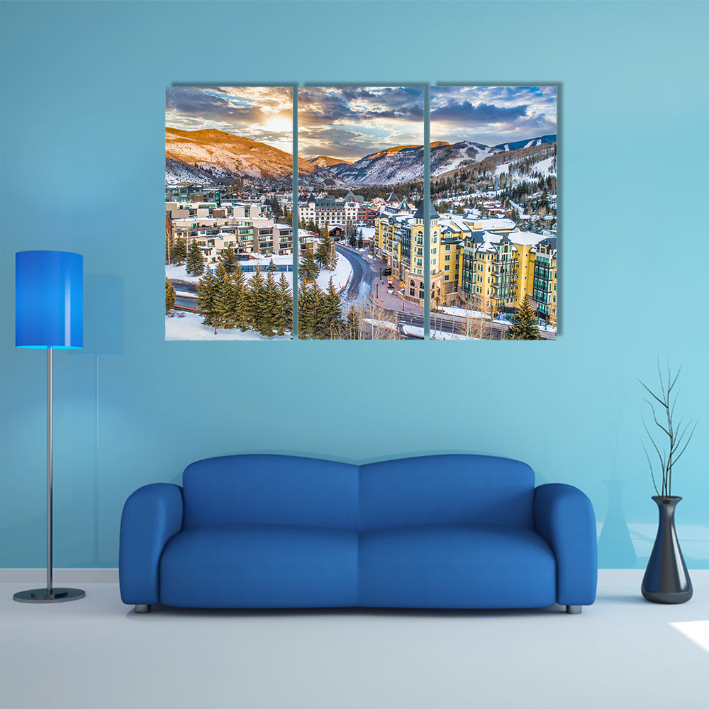 Vail Downtown In Colorado Canvas Wall Art