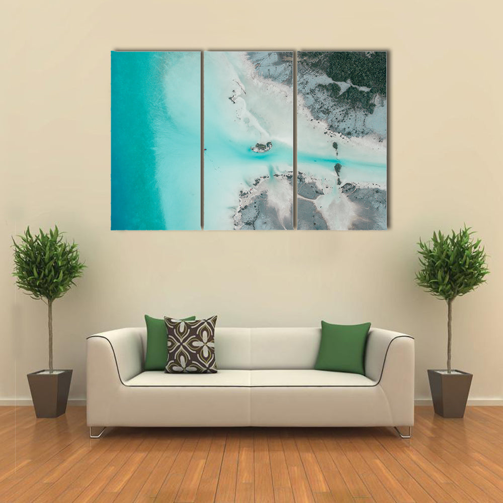 Lagoon Of Seven Colors Lake Bacalar In Mexico Canvas Wall Art