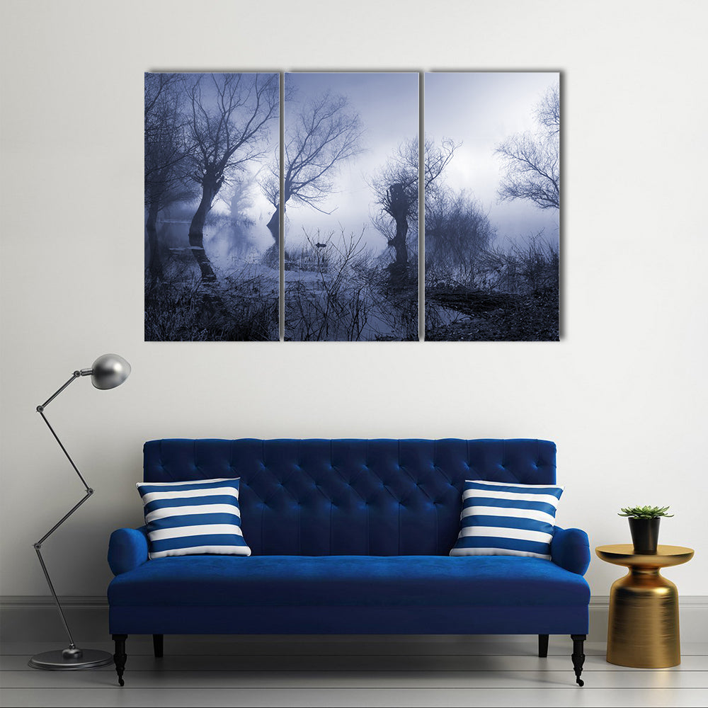 Spooky Dark Forest Canvas Wall Art
