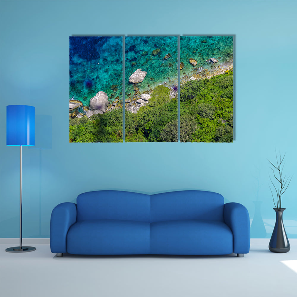 Coast Of Capri Island Canvas Wall Art