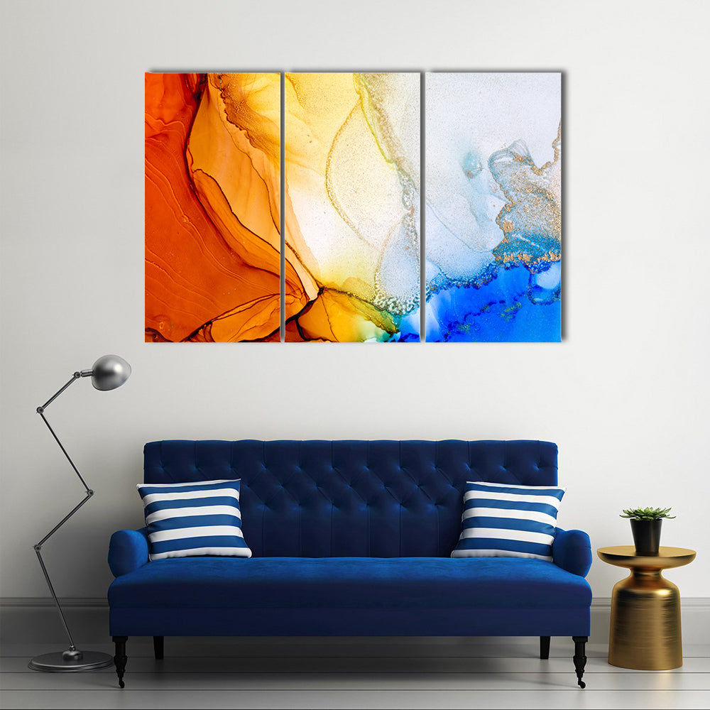 Coral Reef Beach Abstract Canvas Wall Art