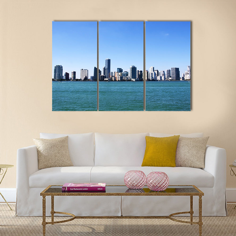 Downtown Miami Skyline Canvas Wall Art