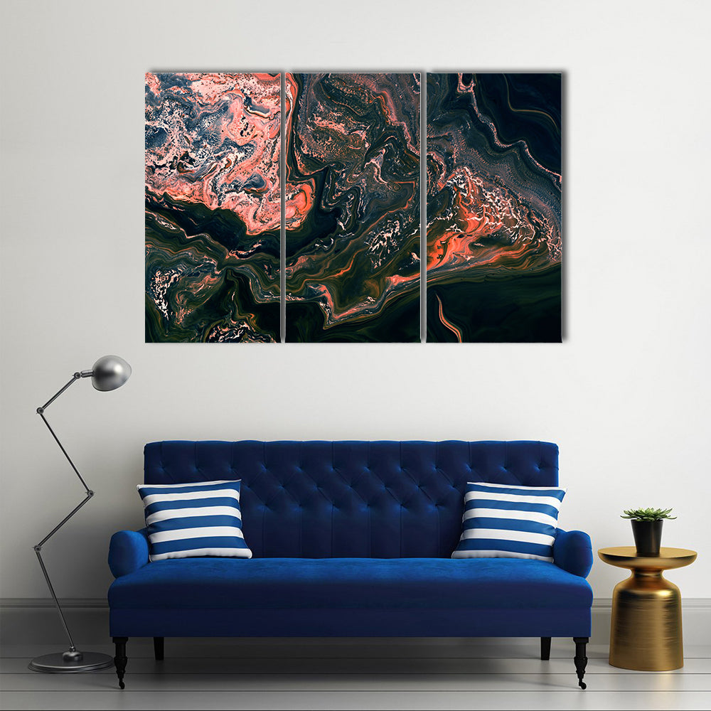 Dark Marble Abstract Canvas Wall Art
