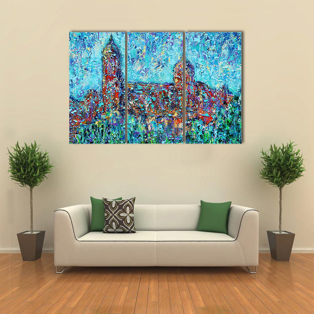 Salamanca Abstract Waterfront Cityscape Canvas Wall Art