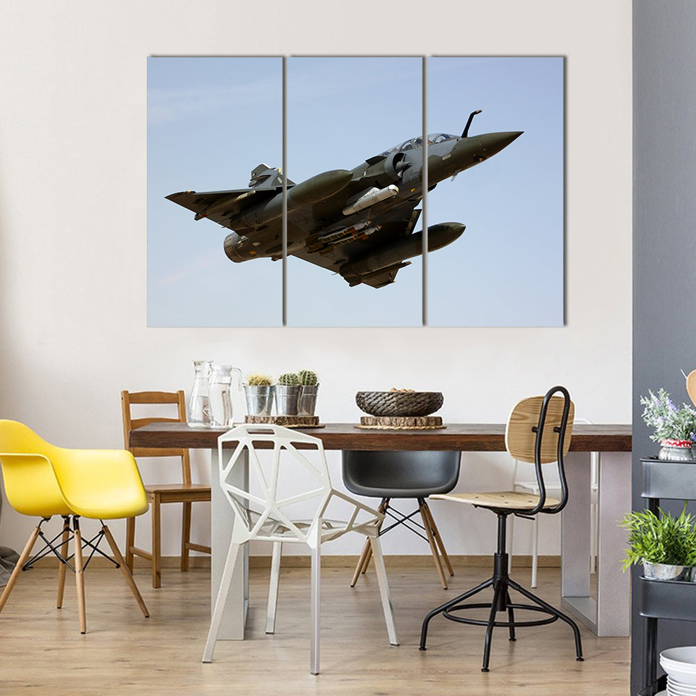 Mirage Delta Wing Fighter Jet Canvas Wall Art