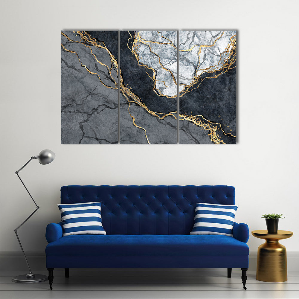 Digital Marbling Illustration Canvas Wall Art