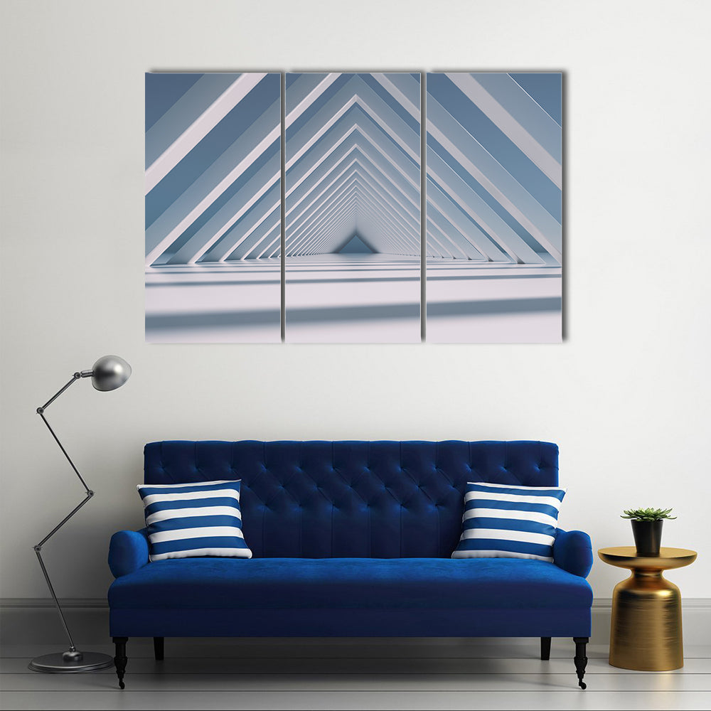 Triangular Tunnel Abstract Canvas Wall Art