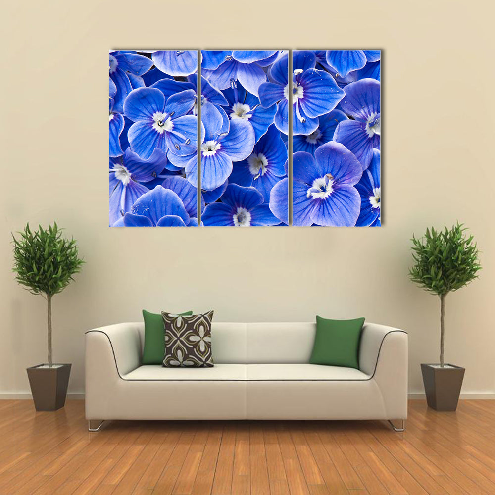 Blue Flowers Canvas Wall Art