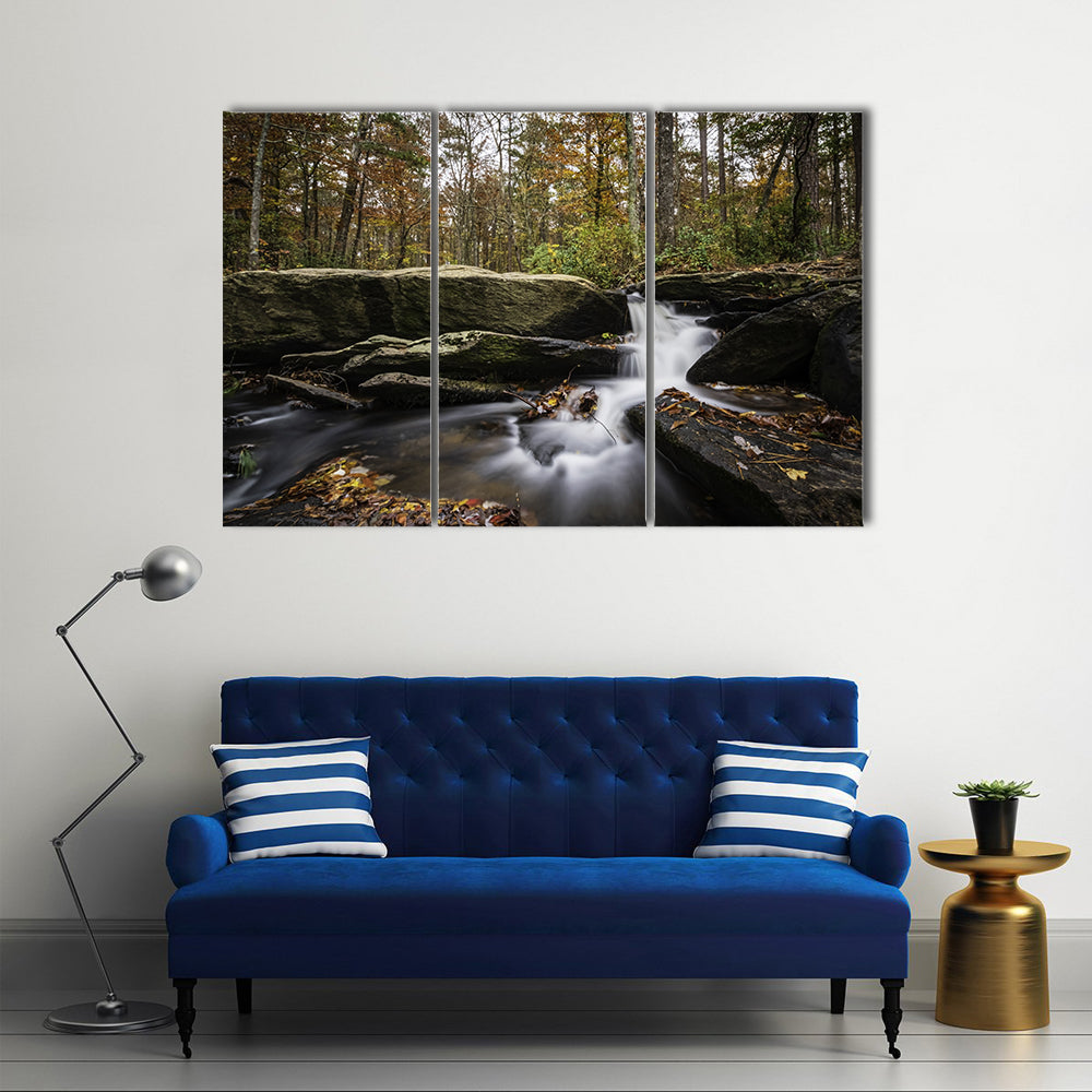Cheaha Falls in Autumn Canvas Wall Art