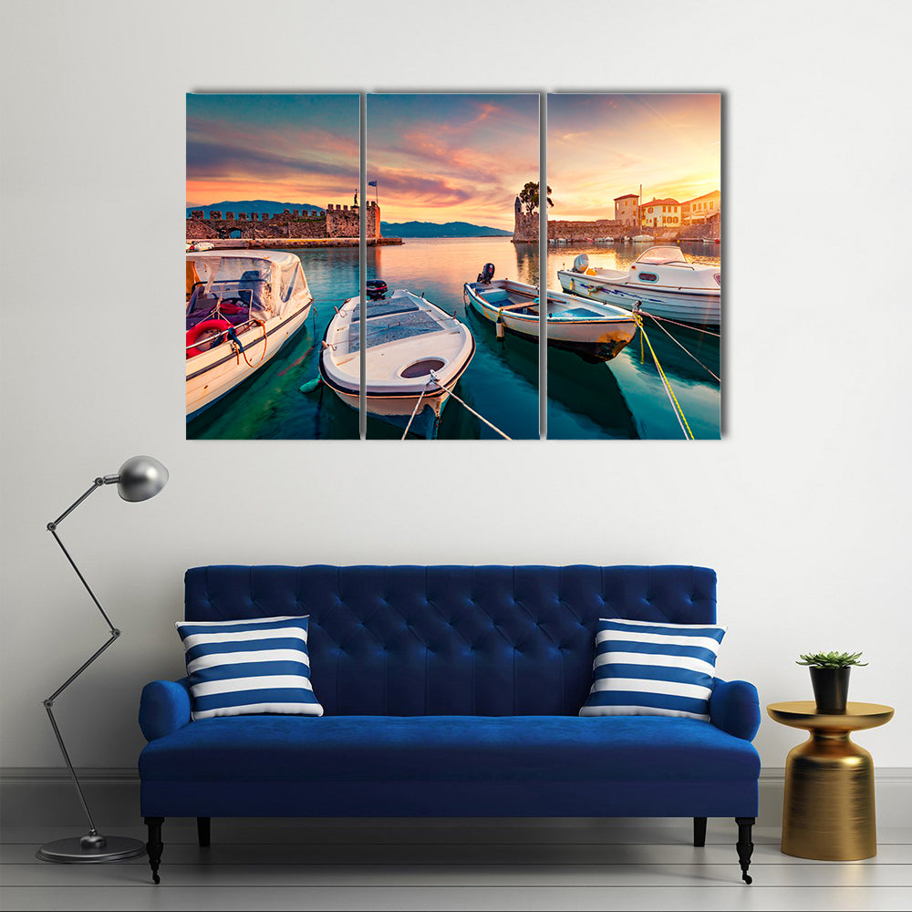 Gulf Of Corinth In Greece Canvas Wall Art