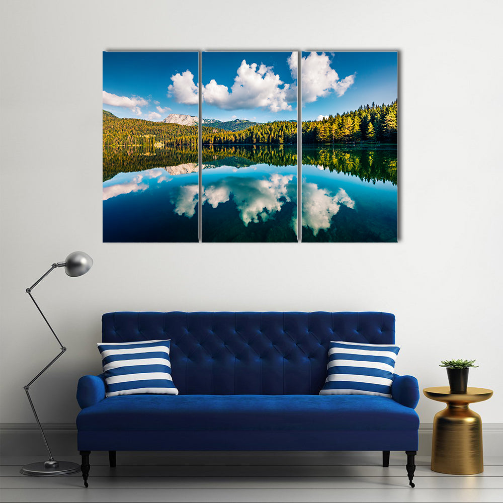 Black Lake Crno Jezero In Montenegro Canvas Wall Art