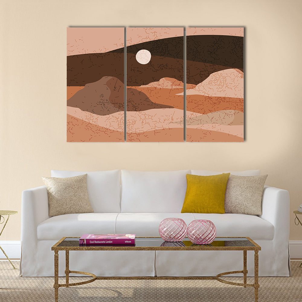 Desert Minimal Abstract Canvas Wall Art