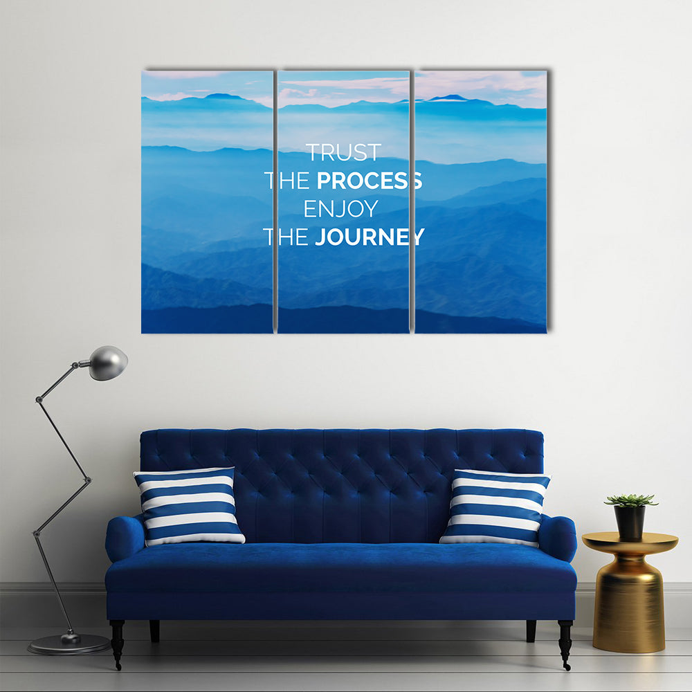 Quote "Trust The Process Enjoy The Journey" Canvas Wall Art