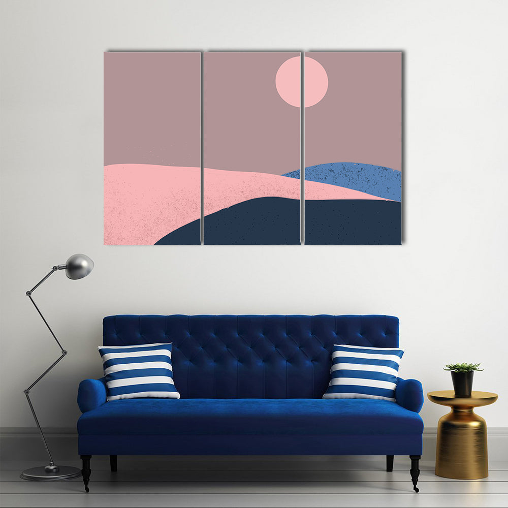 Minimalist Mountain Landscape Canvas Wall Art