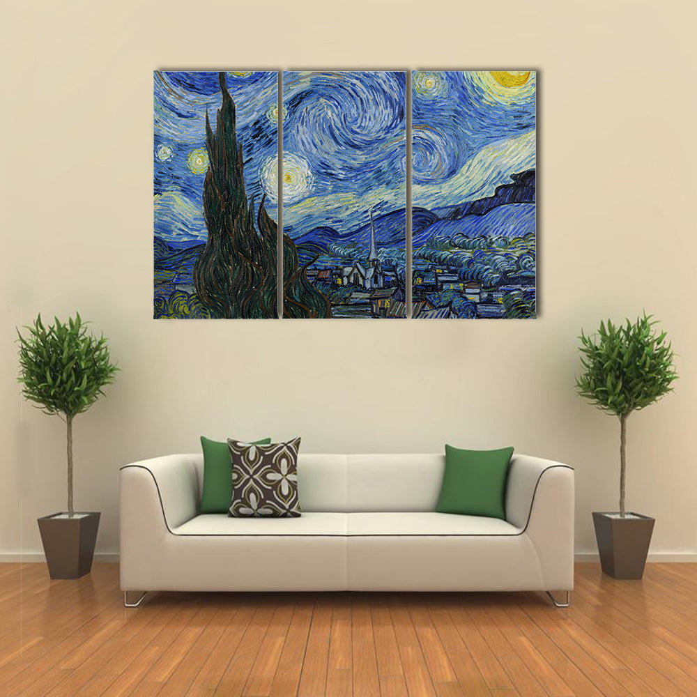 Vincent Van Gogh Starry Night 1889 Canvas Wall Art