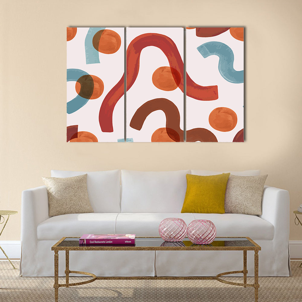 Watercolor Minimal Waves Canvas Wall Art