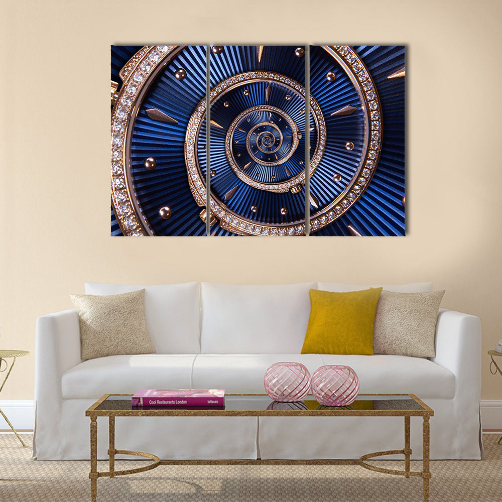 Time Spiral Watch Dial Canvas Wall Art