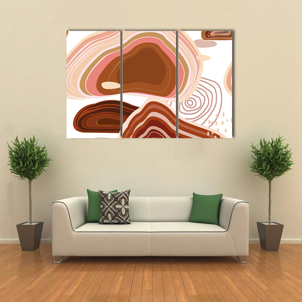 Seamless Mountains Pattern Canvas Wall Art