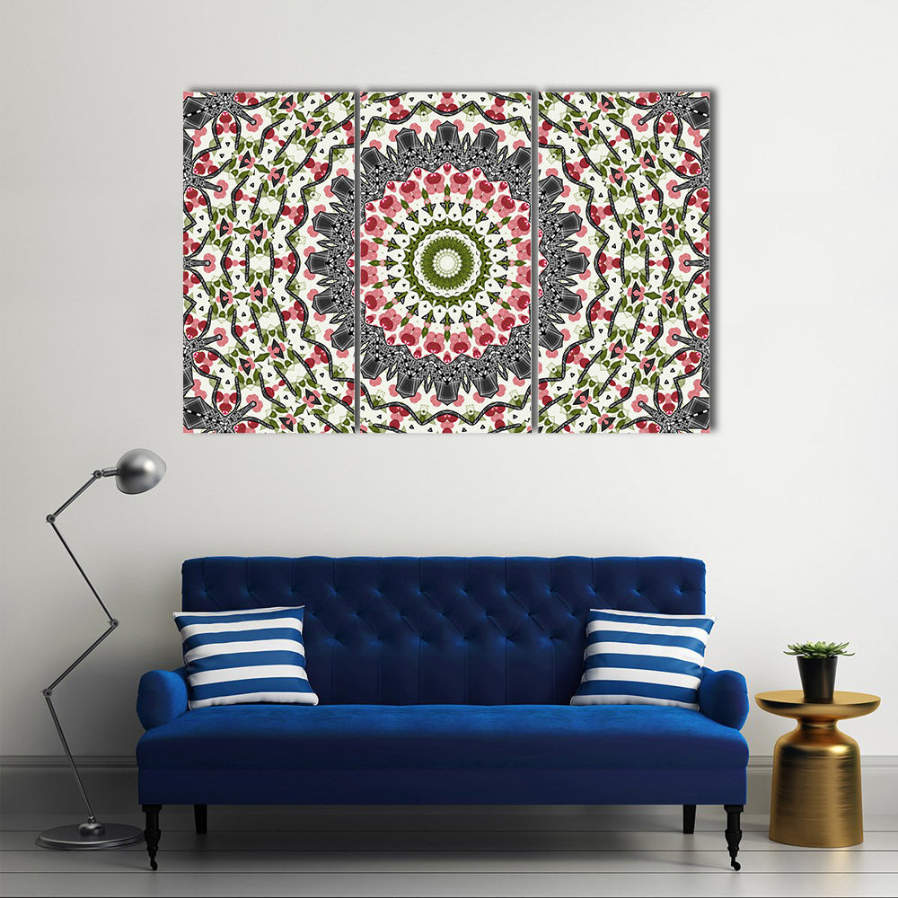 Geometric Mandala Pattern Canvas Wall Art