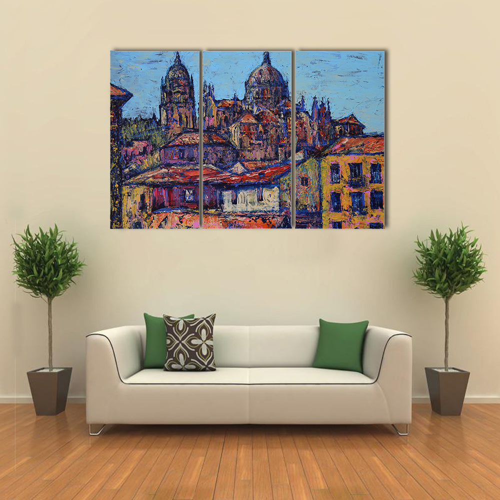 Salamanca Old City Street Canvas Wall Art