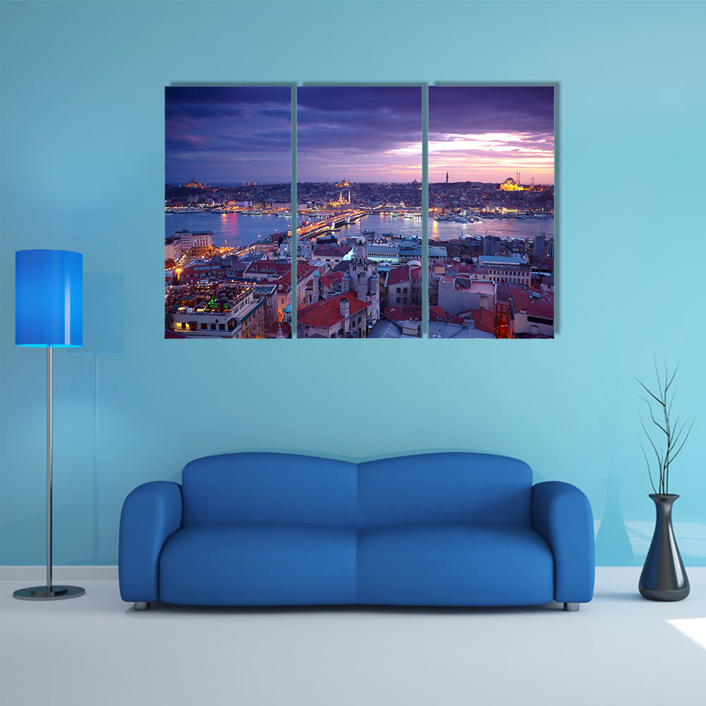 Istanbul At Sunset Canvas Wall Art