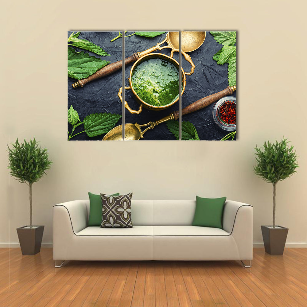 Fresh Green Nettle Soup Canvas Wall Art