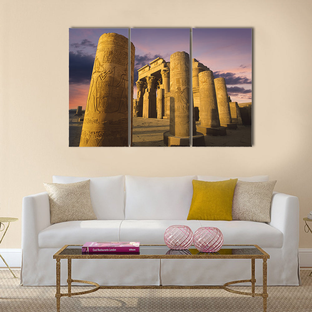 Kom Ombo Temple at Sunset Canvas Wall Art