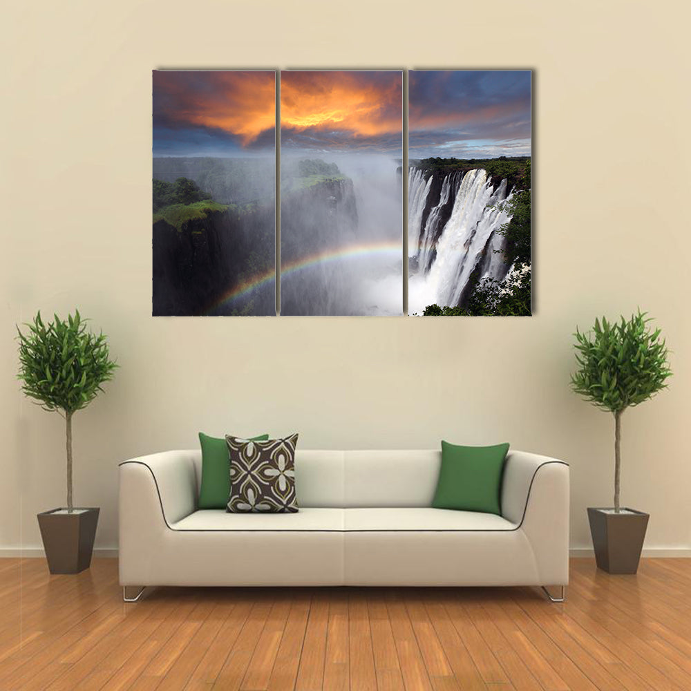 Victoria Falls In Zambia Canvas Wall Art