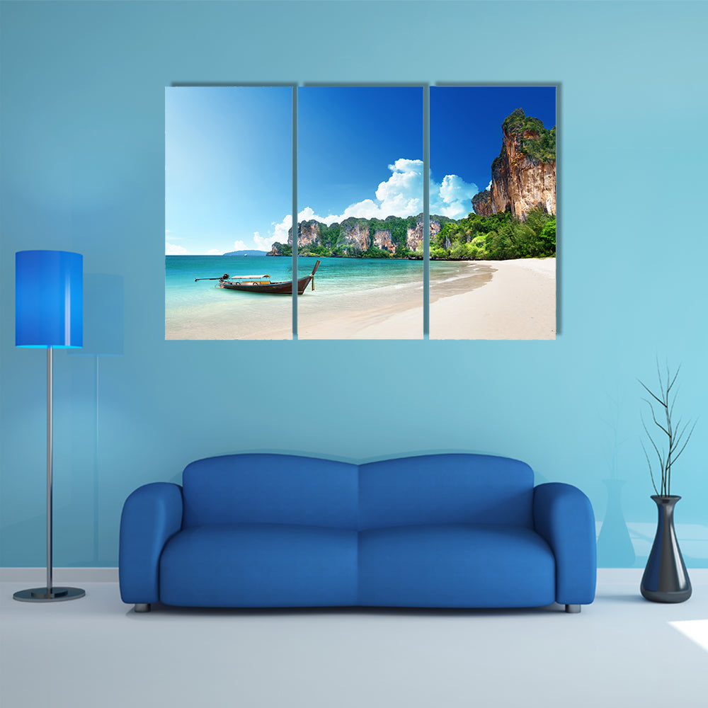 Railay Beach In Krabi Thailand Canvas Wall Art