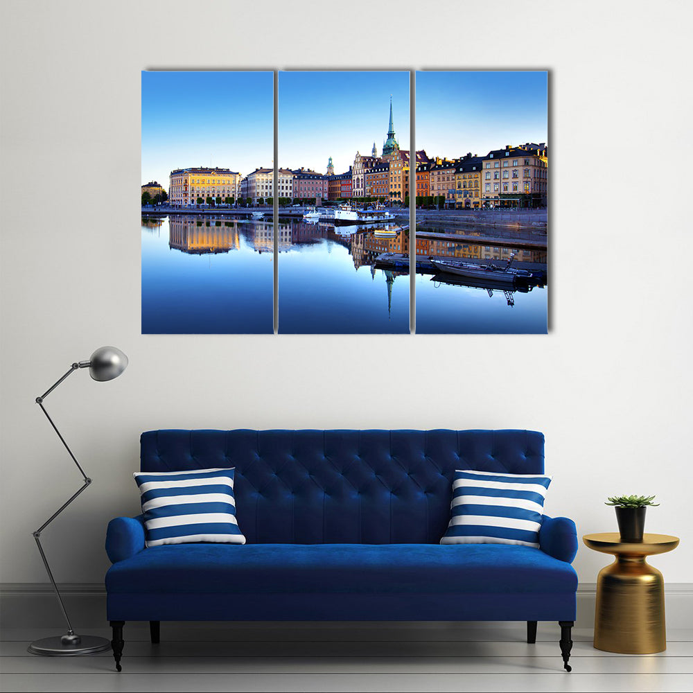 Old Town Of Stockholm In Sweden Canvas Wall Art